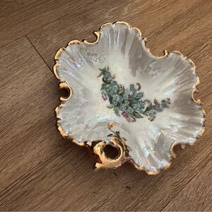 Vintage GC Fine China hand-painted candy dish by Napco Giftcraft box s